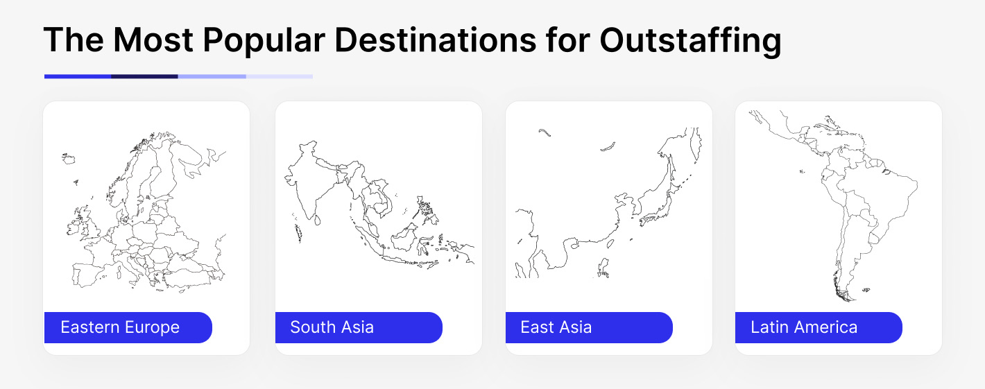 The most popular destinations for outstaffing