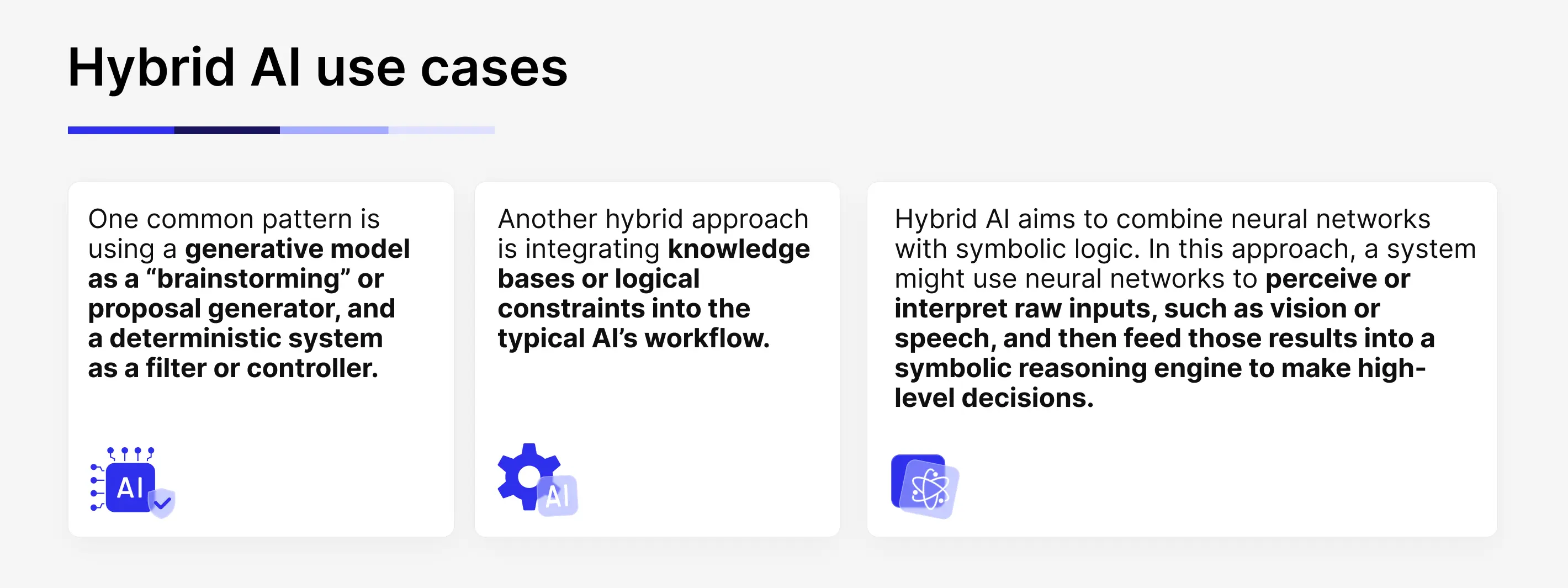 Explanation of hybrid approach use cases